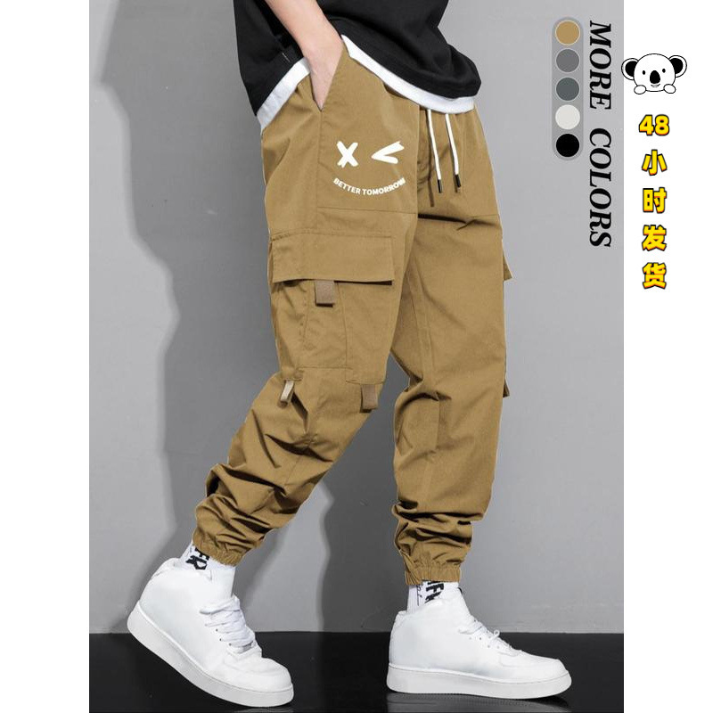 F 96086 Men's American Cargo Capris men's American-style workwear cropped pants
