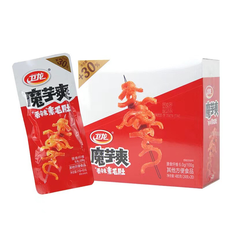 卫龙魔芋爽15+3g包装素毛肚香辣味麻辣味魔芋丝零食小吃素肉辣条|undefined