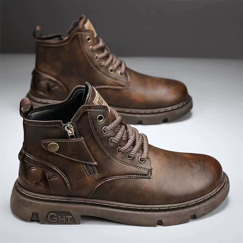 Martens 985 высокие ботинки, английский стиль, натуральная кожа, осень 2023, для досуга