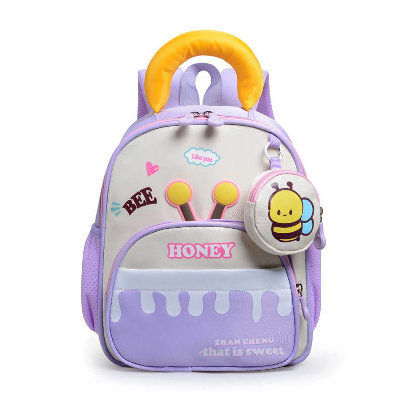 Bolsas infantiles preescolares respirables mochila de dibujos animados para niños 2025 nuevo lindo bebé niñas mochila de jardín de infantes
