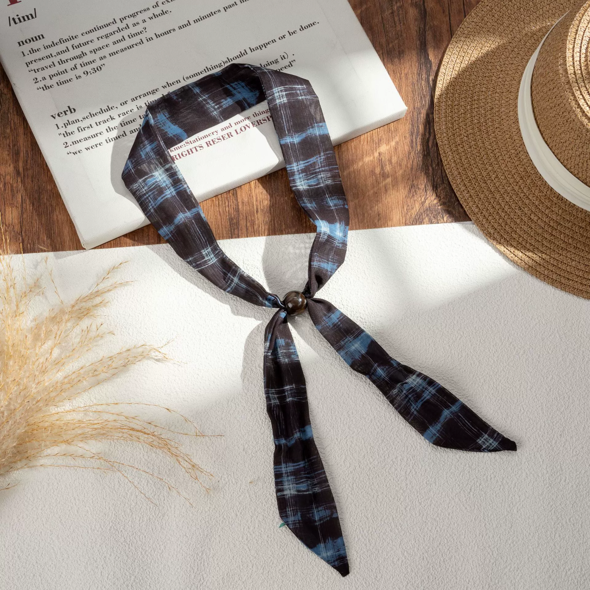 Silk Scarf Hairband (Suhang) long streamer 89×3.8 cm, lightweight gift box option