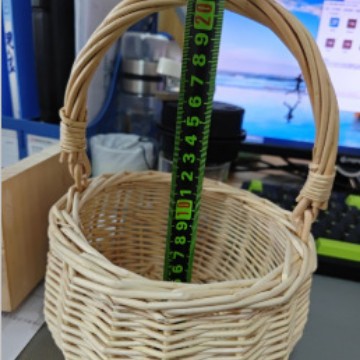 Cesta de mimbre de color original (manija móvil)