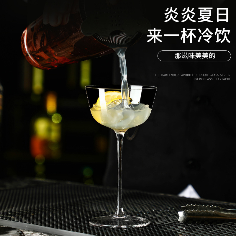 Tazas de champagne caseras de cristal de alto valor tazas de vino tazas de vidrio tazas de cóctel