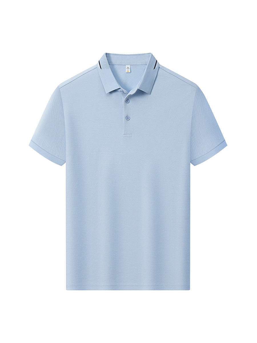 Camisa de polo de cuello de segunda clase para hombres de negocios, ropa de trabajo, camiseta con cuello, camisa de polo de manga corta de verano, sentido avanzado personalizado