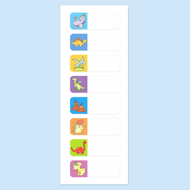 Waterproof name sticker, dinosaur