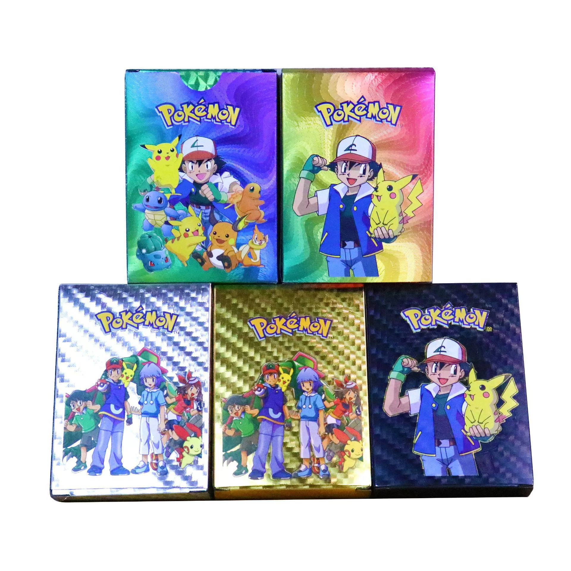 Трансграничные покемоны 55 карт из золотой фольги Pokemon Pokemon Flash Card Fun Collection Card