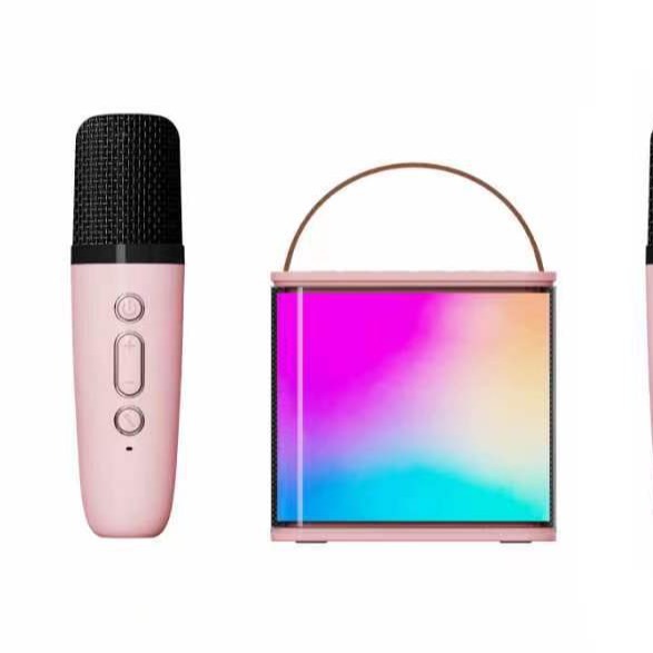 K6 completo LED luz Bluetooth audio portátil mini micrófono inalámbrico karaoke audio micrófono traje transfronterizo