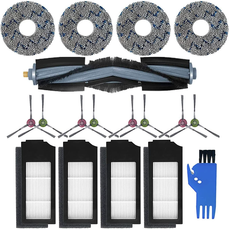 Запасные аксессуары для ECOVACS (Cobos) X1 Pro / T10 Mini — основная щетка, боковые щетки, фильтры, mop pads