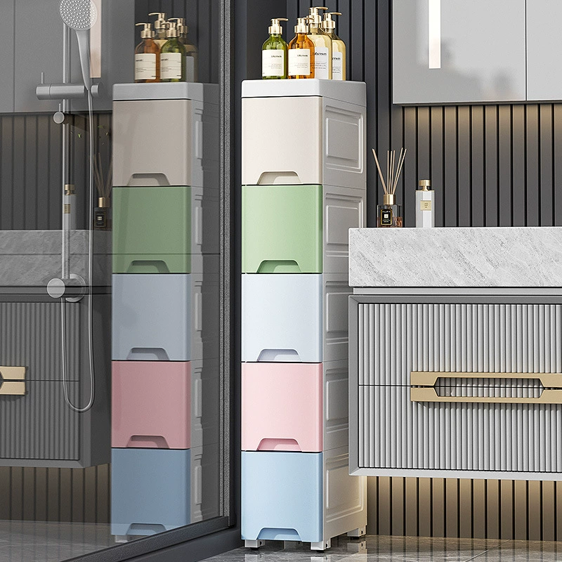 Утолщение 25 ширина ультра узкий зазной шкаф для хранения кухонный шкаф узкий шкаф пластиковый ящик для ванной комнаты