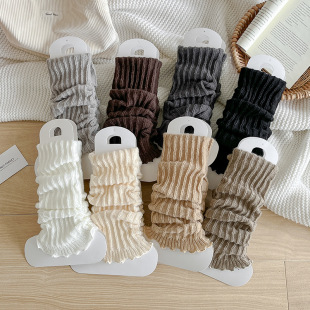 Sock Cover Maillard All-match Modified Leg Type Y2K Slimming Middle-leg Socks Autumn and Winter Leg Cover Grey Stacked Socks