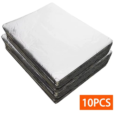 25*18cm Car Soundproofing Cotton, Heat Insulation Cotton, Aluminum Foil Shock-Absorbing Pad, Insulation Pad, Noise Reduction Cotton, Cross-Border Shipping 40*25 (Other Car Modifications) - 2501805mm-10pcs