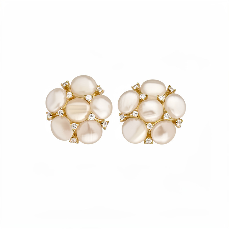 18k oro real chapado aguja de plata galvanizado pendientes de piedra cuadrada temperamento exquisito pendientes de moda lujo ligero de alta sensación de pendientes