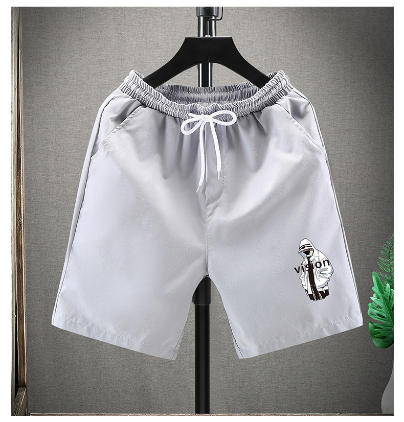 Moške poletne kratke hlače, ohlapne, za prosti čas, 5/4 hlače, poletne, tanke, velike športne hlače za plažo, moška poletna vrhnja oblačila, modna znamka ins_voghion.com