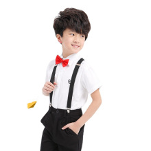 2024厂家直销童装批发cs中大童装衬衣男女儿童衬衫短袖学院风衬衫