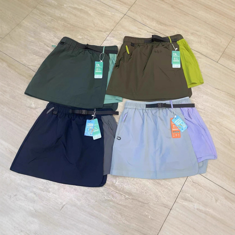 Mr. Song's Mountain-Style Outdoor Workwear A-Line Short Skirt, Quick-Dry Waterproof Cycling Sports Anti-Exposure Skirt Pants for Women