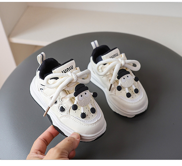 Baskets de sport décontractées pour fille et garçon blanches_voghion.com