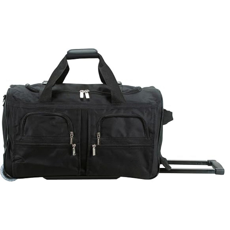 跨境拉杆箱大容量旅行包拉杆包带轮滚动式行李袋拖轮包