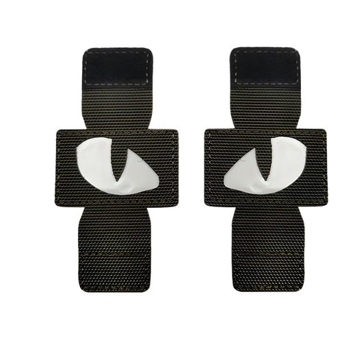 Reflective Night Light Night Recognition Badge Creative Cat Eye Velcro Hook and Loop Backpack Hat Outdoor MOLLE Pendant 