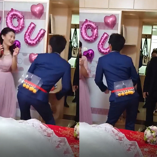 Electric Butt Expert Wedding Marriage Bridal Reception Door Blocking Wedding Night Bride Kidnapping Groomsmen Prank Props Set Groom Humiliation