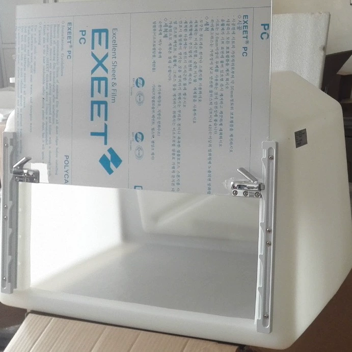 Вентиляционный шкаф из полипропилена, устойчивый к кислотам и щелочам ЮО ЮО; встроенный пластиковый устойчивый к растворителям рабочий ящик