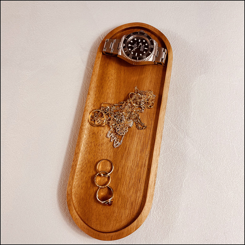 Factory Japanese Acacia Wooden Tray Rectangular Dinner Plate Fruit Plate snack Plate Oval Bread Plate Tea Cup Plate