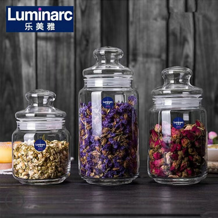 Lemeiya transparent glass storage jar tea jar food sealed jar dried fruit storage bottle glass coffee jar wholesale