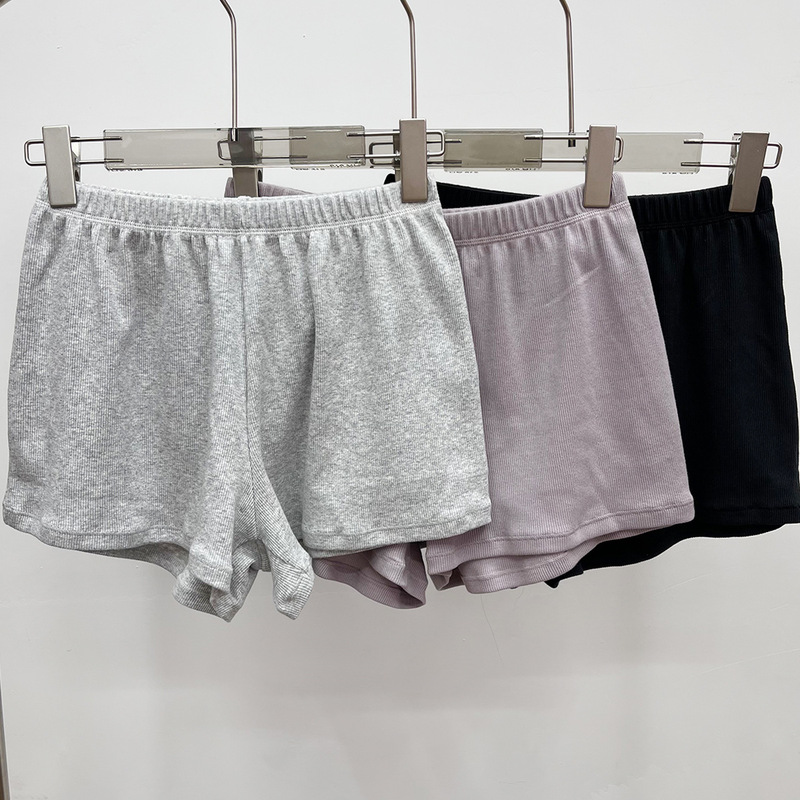 Skims Same Style Cottonrib Ribbed Shorts Looseshort American Style Sexy Casual Sports Hot Pants Ultra-Short