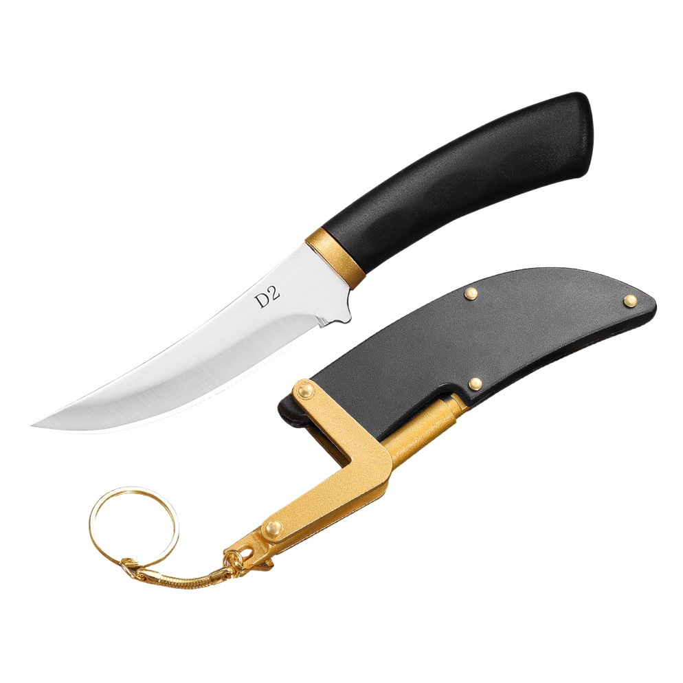 Cuchillo Xuanyuan con cuchillo de acero con funda de cuchillo cuchillo para exteriores Cuchillo para comer carne de Mongolia Cuchillo de carne de mano Cuchillo de fruta Hummingbird D2