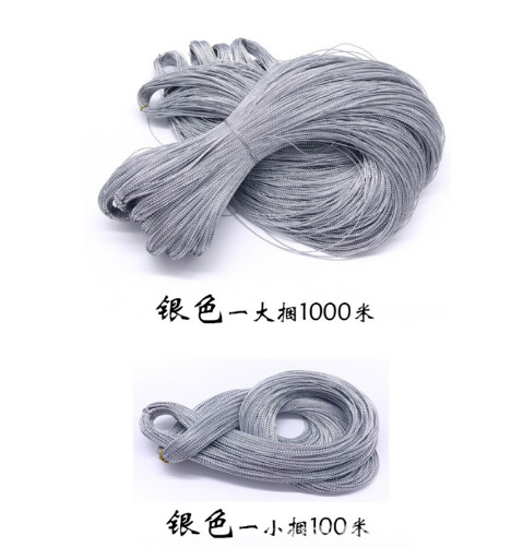 1mm regalo de Navidad de oro y plata Alambre de 8 hilos de siete colores de oro y plata Alambre de impresión de invitación de alambre de oro de color Etiqueta de alambre