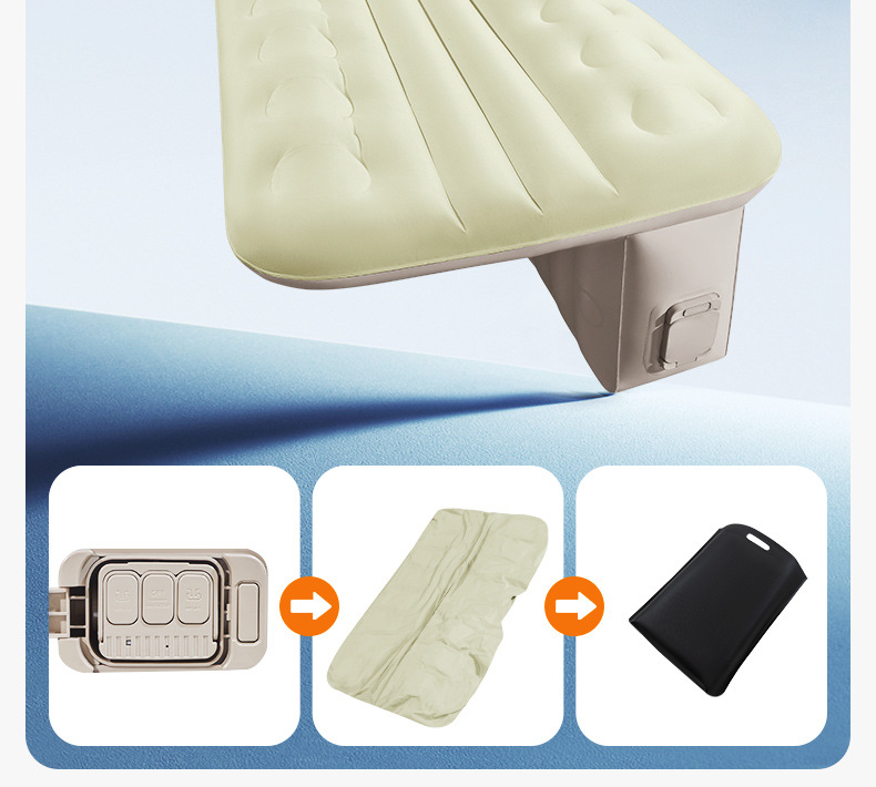 Car-borne Automatic Inflatable Bed Cushion Car SUV Rear Seat Pneumatic Travel Bed Car Sleeping Artifact for Internal Use