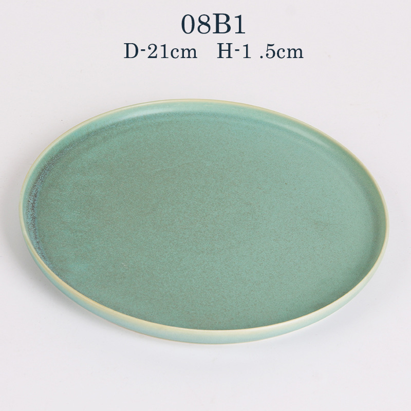 Asa Comercio exterior profundo y superficial placa redonda de cerámica Hotel hogar plato de cerámica plato de fruta ensalada placa occidental Placa de carne