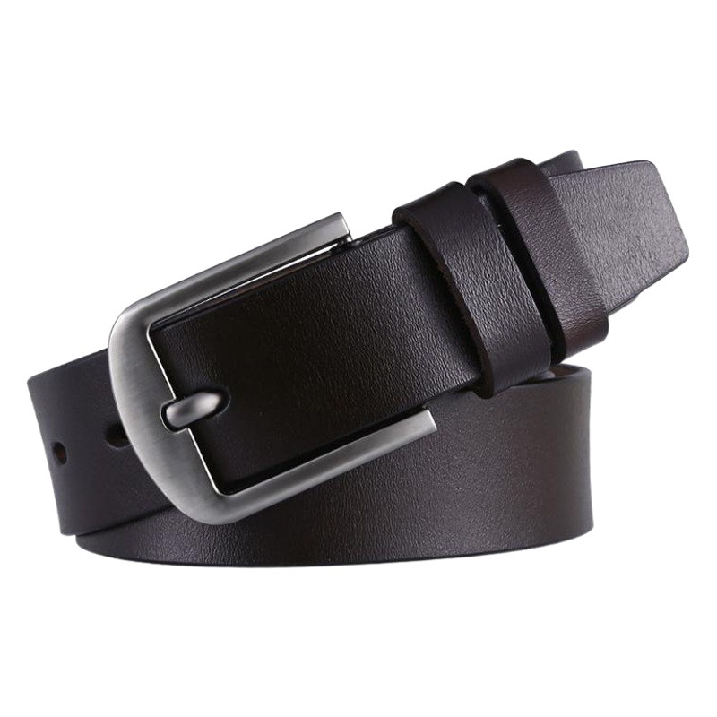 Personalizada nueva aleación pin hebilla juventud casual negocios pantalones cinturón directo de fábrica 3,8 CM de cuero genuino de la correa de Venta caliente