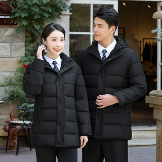 羽绒棉服工作服女珠宝店职业装棉衣物业售楼部4S客服工装冬季棉袄