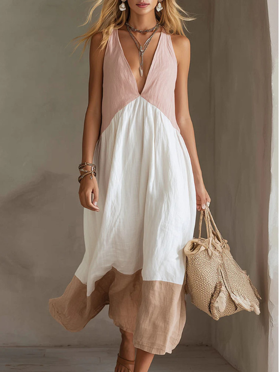 elegant dress with sleeves sleevless