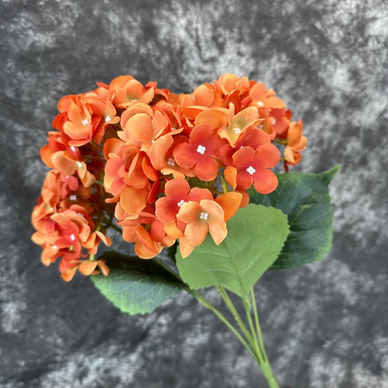 Mallorca artificial flor 5-cabeza hortensia hogar decoración de la boda de la flor de la pared arreglo paquete 5-tenedor hortensia grande tela de seda flor falsa