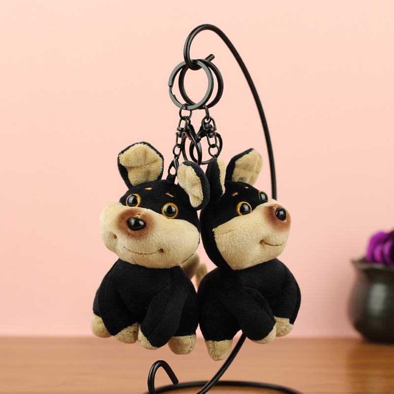 Celebridad en línea adorable extraña abeja perro llavero colgante creativo muñeca de peluche pareja mochila colgar muñeca máquina