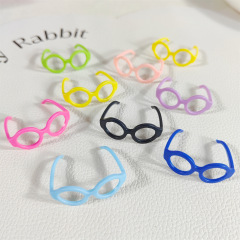 カラー眼鏡プラスチック眼鏡枠アクセサリーdiy人形人形キャンディー色鏡枠手作り装飾補助材料