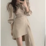 不规则小众春秋显瘦连衣裙