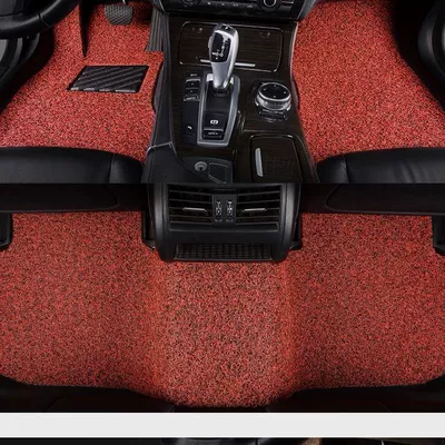 Universal Single Piece Main Driver Pvc, Universal Foot Pad - silk-circle-black-and-red-five-seats-standard-model