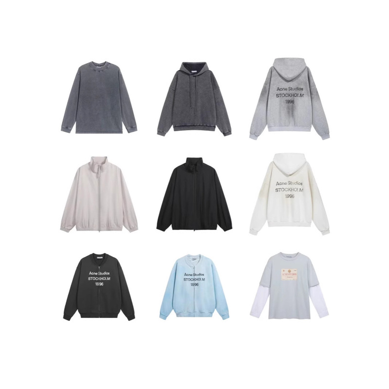 [Cross-Border Three-Label Full-Stock Ac Jacket] Fuzzy Letter Washed Distressed Dirty Color Hooded Long-Sleeved Sweatshirt