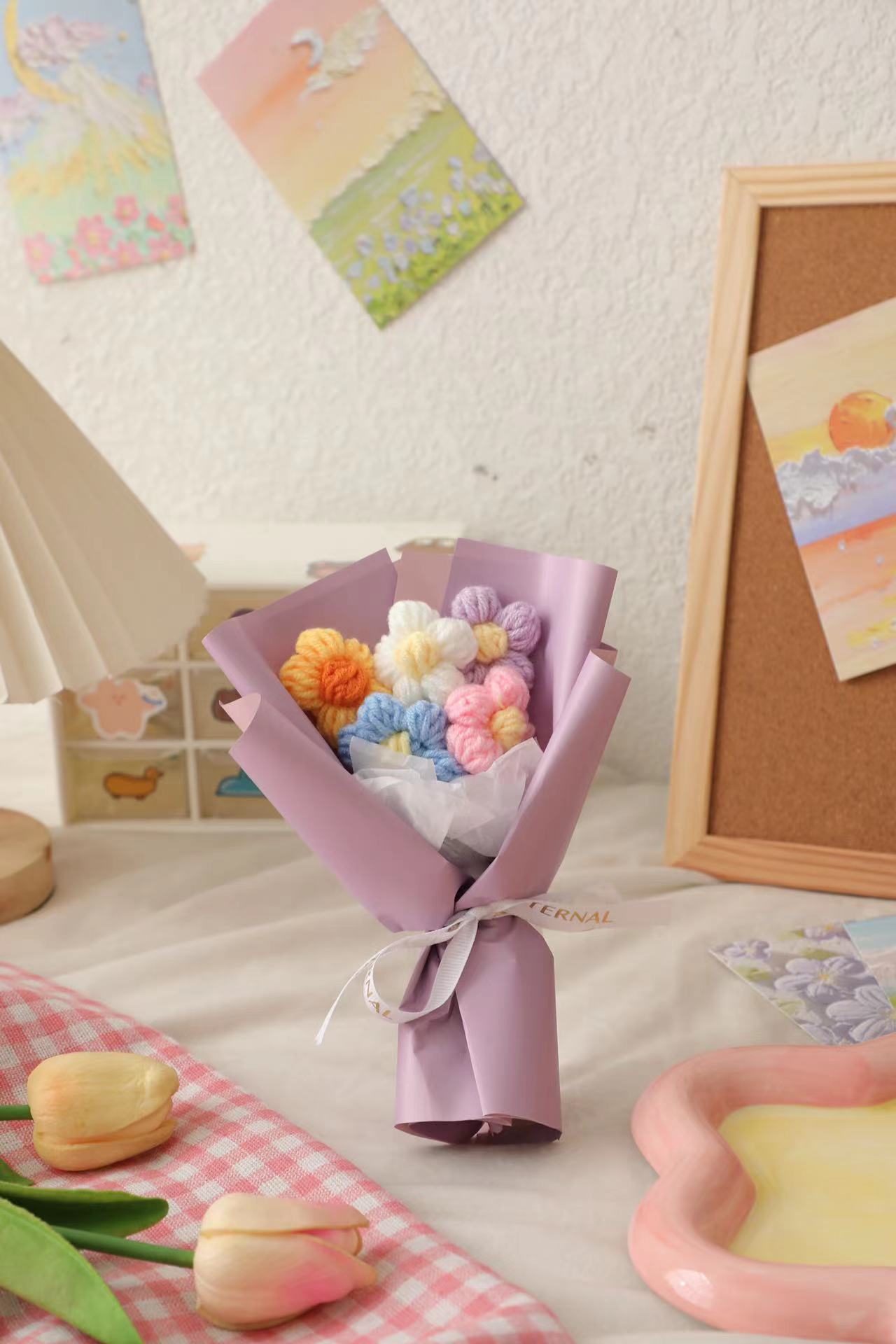 Cute Flower Knit Birthday Festival Ornaments display picture 7