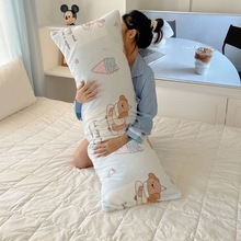 跨境可爱风牛奶绒长条大抱枕亲肤卡通风枕头枕芯外贸电商直销批发