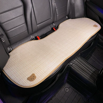 Seat cushion, seat cover seasons linen car ventilated seat - cream-bear-linen-cushion-rear