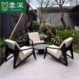 Outdoor Sofa Simple Garden Forest Engineering Courtyard Terrace Aluminum Alloy Waterproof Furniture Sales Department Indoor Single Chair