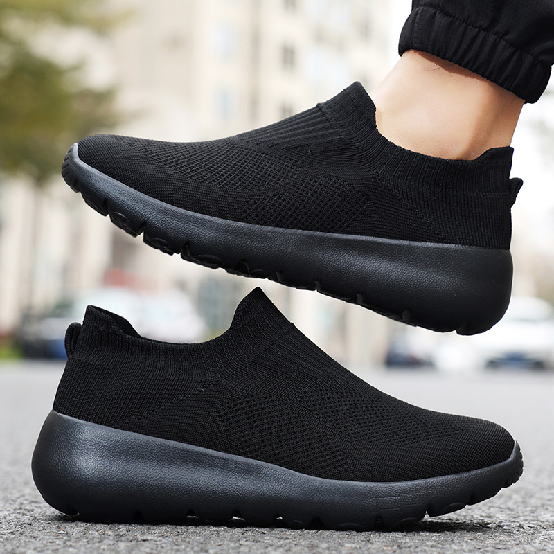 New Large Size 46 Lightweight Couple's Casual Slip-On Lazy One-Piece Mesh Driving Shoes_vogvips.com