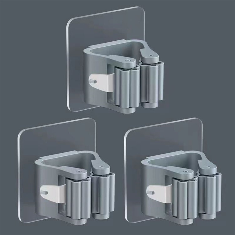 Mop rack punch-free mop clip mop Hook bathroom hanger artifact strong wall hanging storage load-bearing kitchen