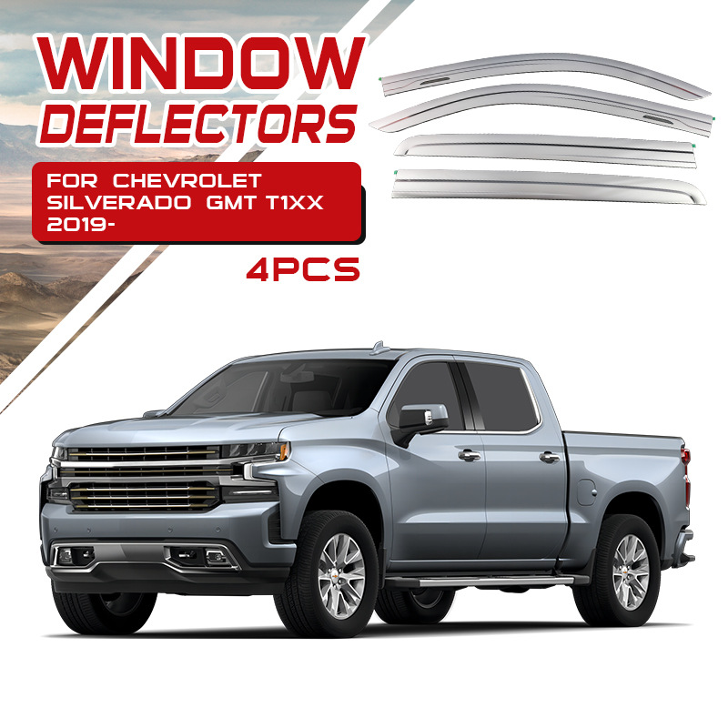 Aplicable gmc protector de lluvia protector de lluvia ceja GMC sierra Silverado ventana Deflector