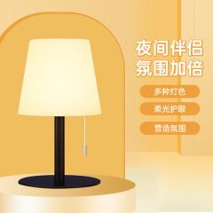 アマゾン爆型led室内照明装飾電気スタンドUSB充電低足小夜灯情調寝室ベッドサイドランプ