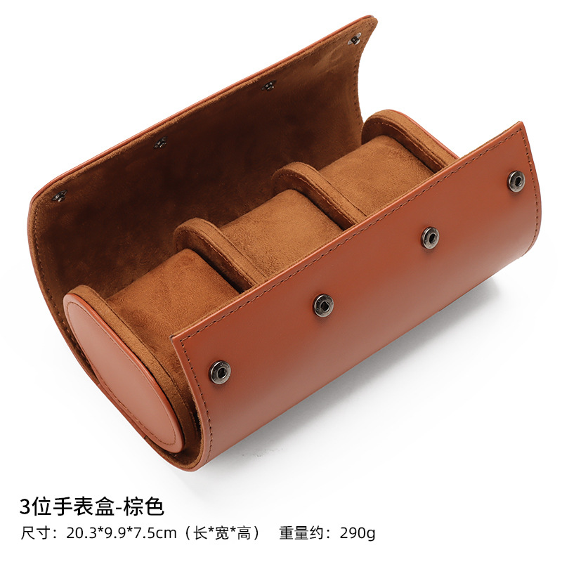 다크 브라운 3 비트 시계 상자