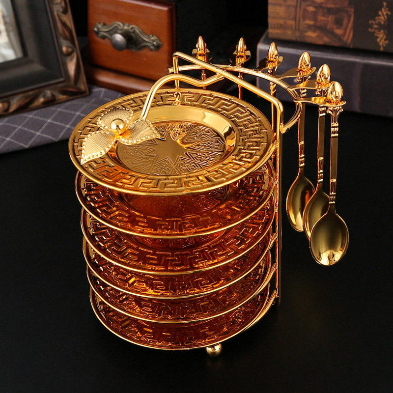 European Style Fruit Plate with Spoon suit Afternoon Tea Cake Plate Dessert Bench Snack Tray Wedding Supplies Ornaments None European Style Fruit Plate with Spoon suit Afternoon Tea Cake Plate Dessert Bench Snack Tray Wedding Supplies Ornaments None
